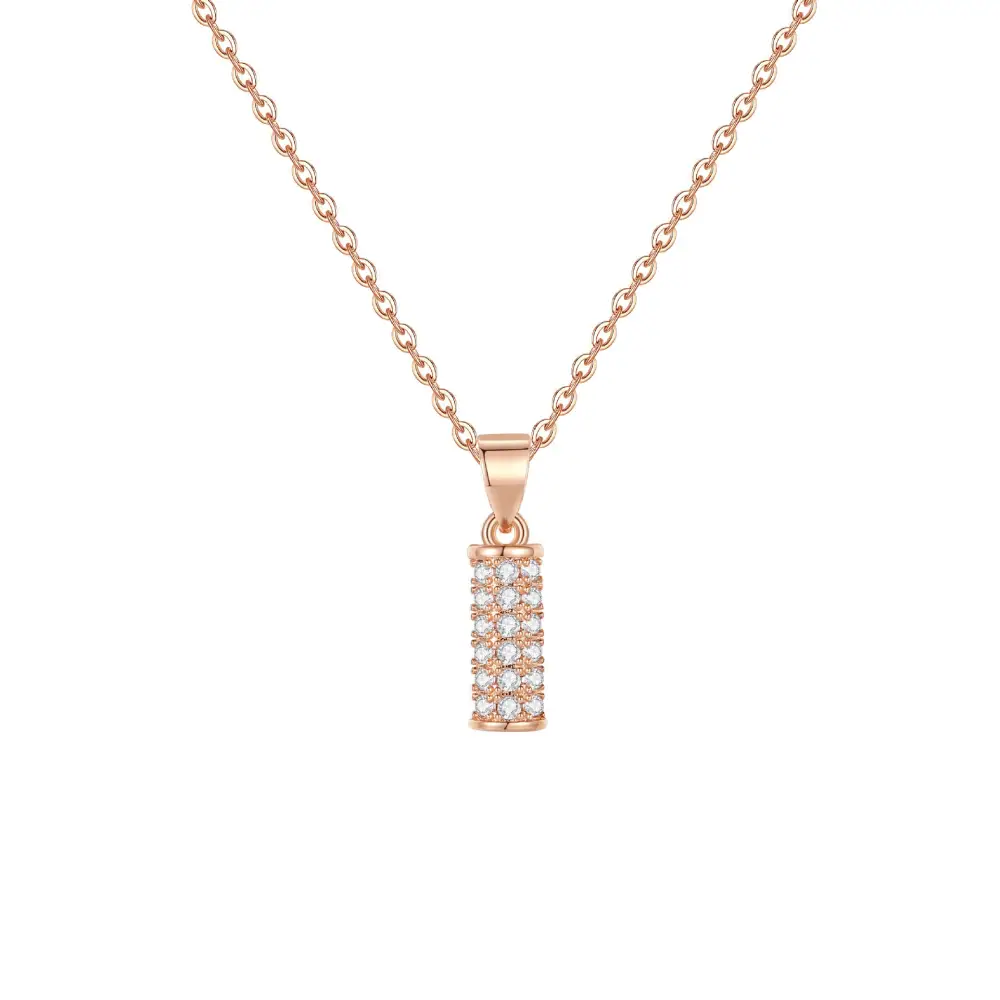SleekLine: Women’s Elegant Flat Stick Necklace - Copper Plating Champagne Gold