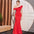 Sleeveless Mid Waist Zipper Dress in Multiple Colors - Red 18732 / S