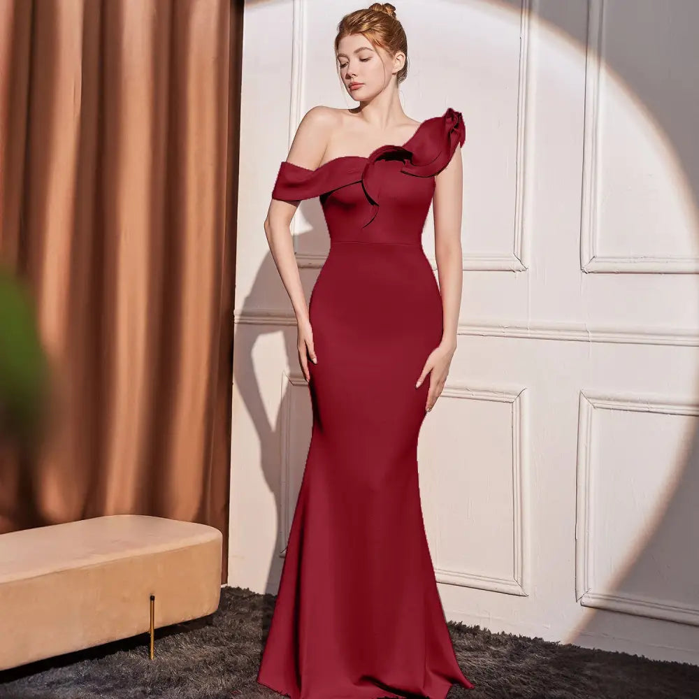 Sleeveless Mid Waist Zipper Dress in Multiple Colors - Wine Red 18732 / S