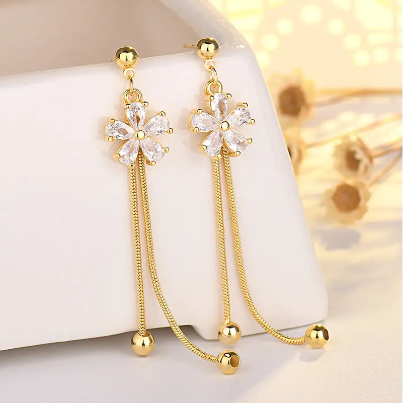 SlimFlow Long Fringe Earrings