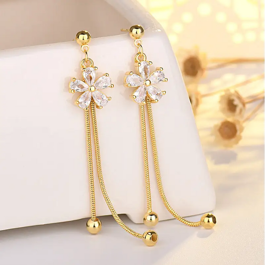 SlimFlow Long Fringe Earrings