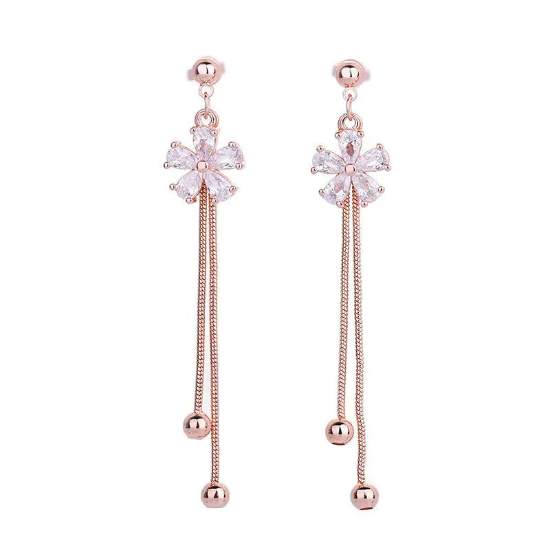SlimFlow Long Fringe Earrings