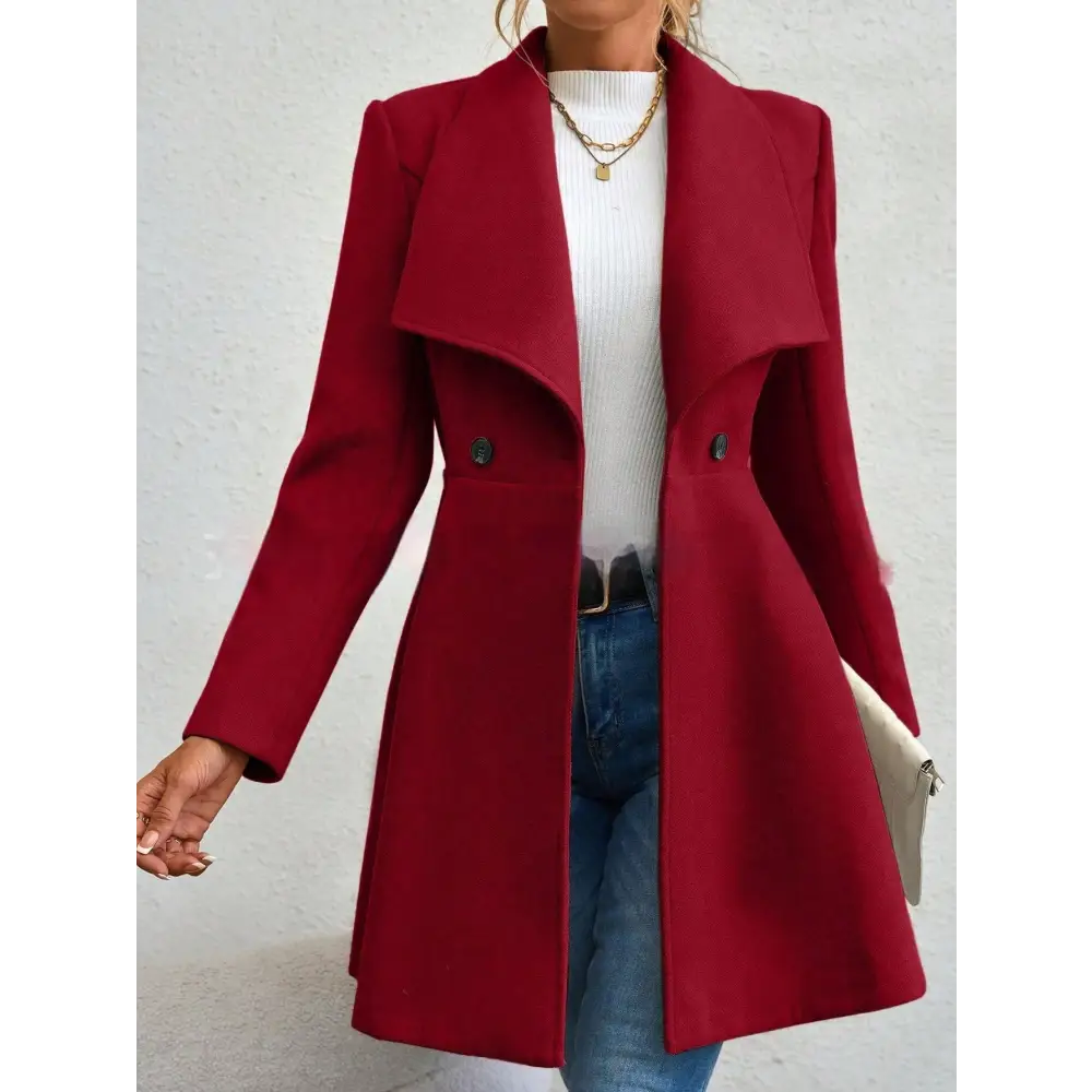 SlimLap Women’s Fashion Coat - Deep Red / S