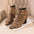 Slip-stop Stiletto Boots - Leopard Print / 35