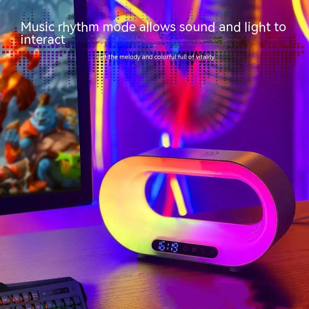 Smart Sleep Alarm Clock with APP Controlled Dimmable Night Light USB / White