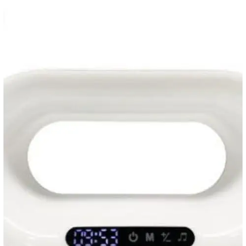 Smart Sleep Alarm Clock with APP Controlled Dimmable Night Light USB / White
