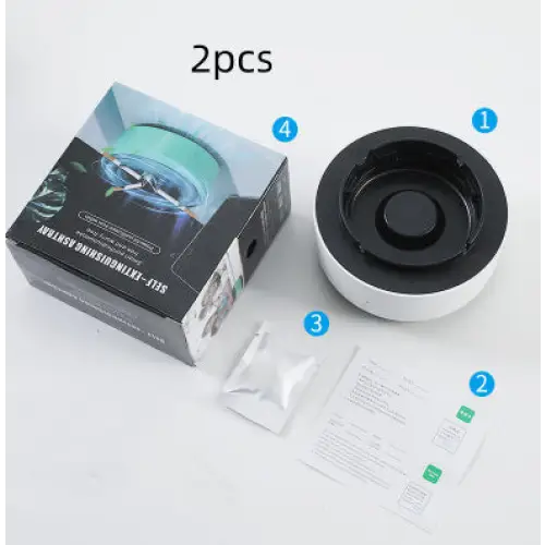SmokeAway Air Purifier Ashtray - White2pcs