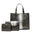 Snake Pattern Medium Suitcase with Striped Polyester Lining - Gray