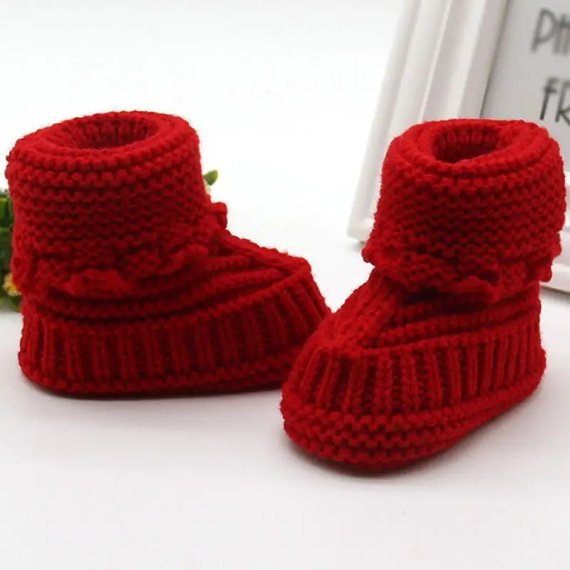 SnuggleSteps: Handmade Knitted Wool Booties
