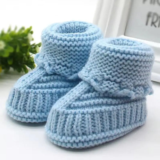 SnuggleSteps: Handmade Knitted Wool Booties
