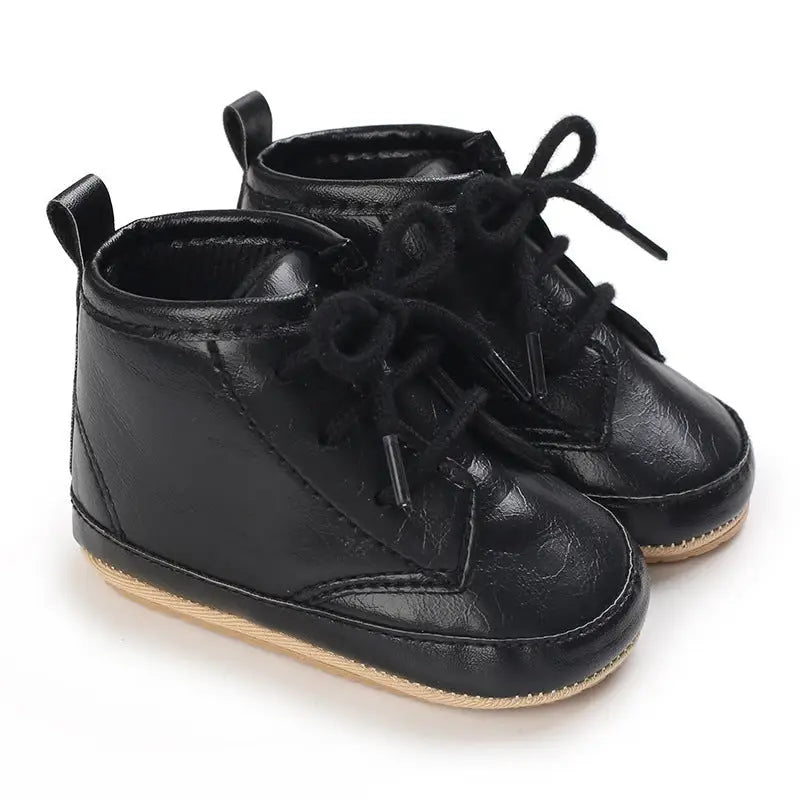 SnugStep: Boys’ Comfy Non-Slip Baby Shoes - Black / 11cm