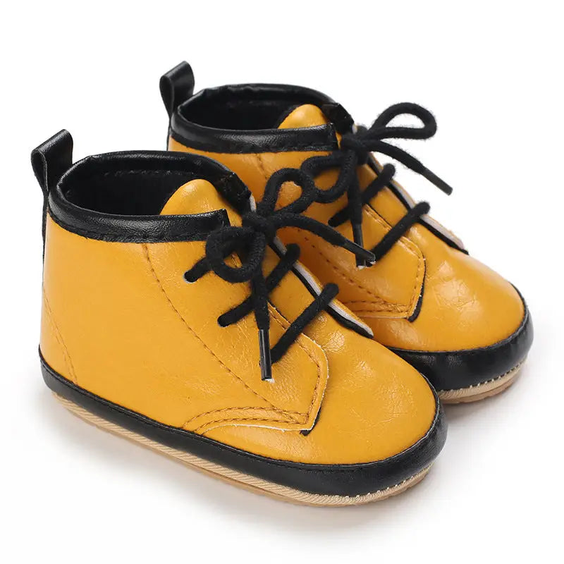 SnugStep: Boys’ Comfy Non-Slip Baby Shoes - Yellow / 11cm