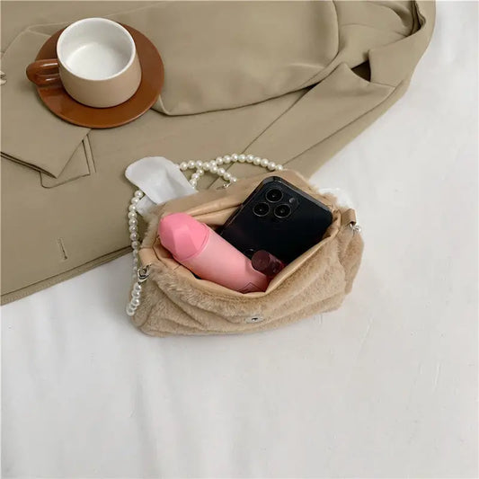Soft Nylon Bow Handbag with Open Pocket in Multiple Colors