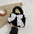 Soft Nylon Bow Handbag with Open Pocket in Multiple Colors - Black