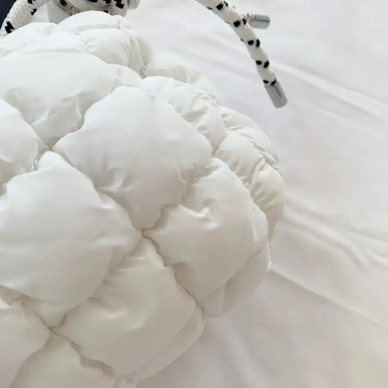 Soft Nylon Pillow Bag with Multiple Pockets and Zippered Compartments