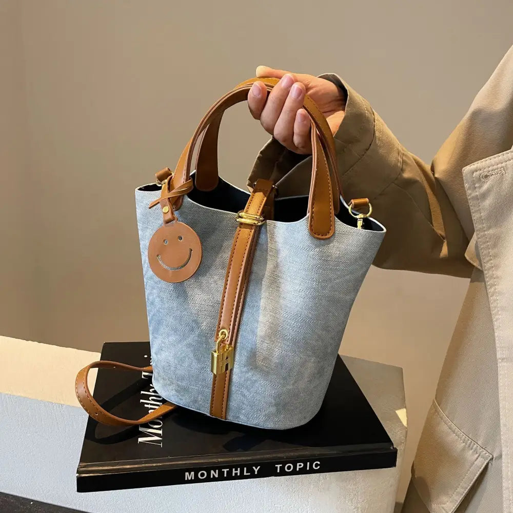 Soft PU Horizontal Square Bag with Camera Pocket and 3D Outer Pockets