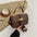 Soft PU Horizontal Square Bag with Nylon Lining and Internal Zipper Pocket - Brown