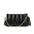 Soft PU Horizontal Square Bag with Open Pocket and Zippered Interior - Black