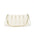 Soft PU Horizontal Square Bag with Open Pocket and Zippered Interior - White