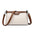 Soft PU Horizontal Square Suitcase with Multiple Zippered Compartments - White