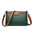 Soft PU Horizontal Square Suitcase with Multiple Zippered Compartments - Green