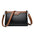 Soft PU Horizontal Square Suitcase with Multiple Zippered Compartments - Black
