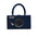 Soft PU Square Suitcase with Rivets and Multiple Color Options - Blue