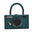 Soft PU Square Suitcase with Rivets and Multiple Color Options - Green