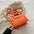 Soft PU Three Dimensional Pocket Handbag in Multiple Colors - Orange