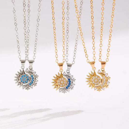 SoulSync: Sun & Moon Magnetic Couple Necklaces