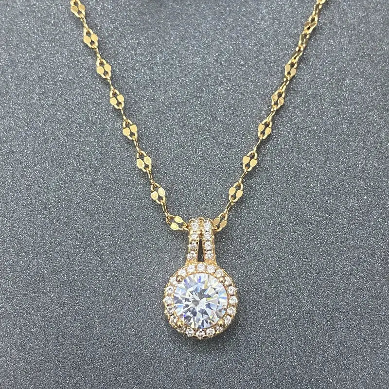 Sparkle Queen Necklace - Champagne Gold