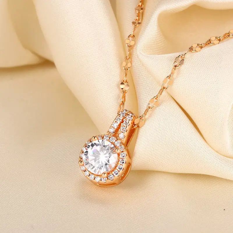 Sparkle Queen Necklace - Champagne Gold