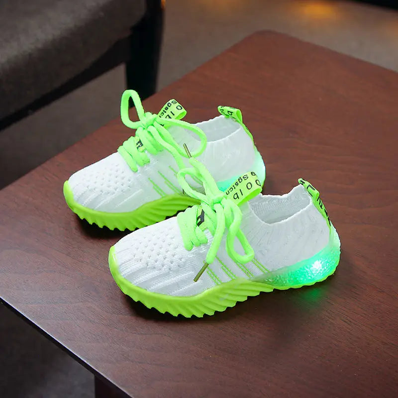 SparkleKnit Kids Shoes - Green / 22