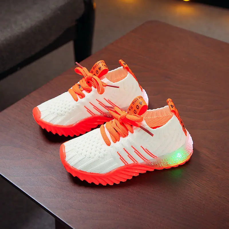 SparkleKnit Kids Shoes - Orange / 22