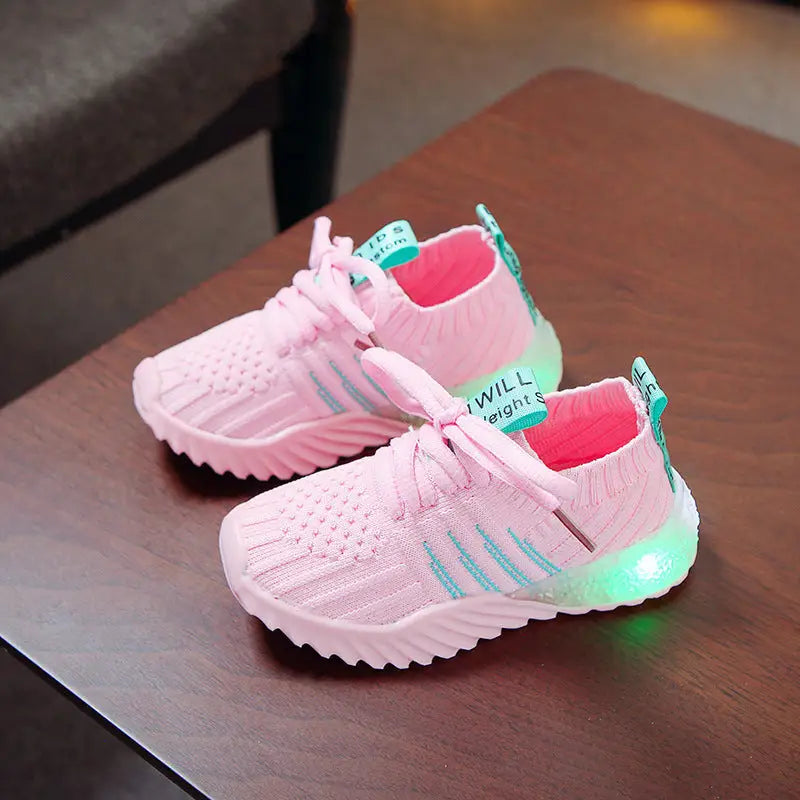 SparkleKnit Kids Shoes - Pink / 26