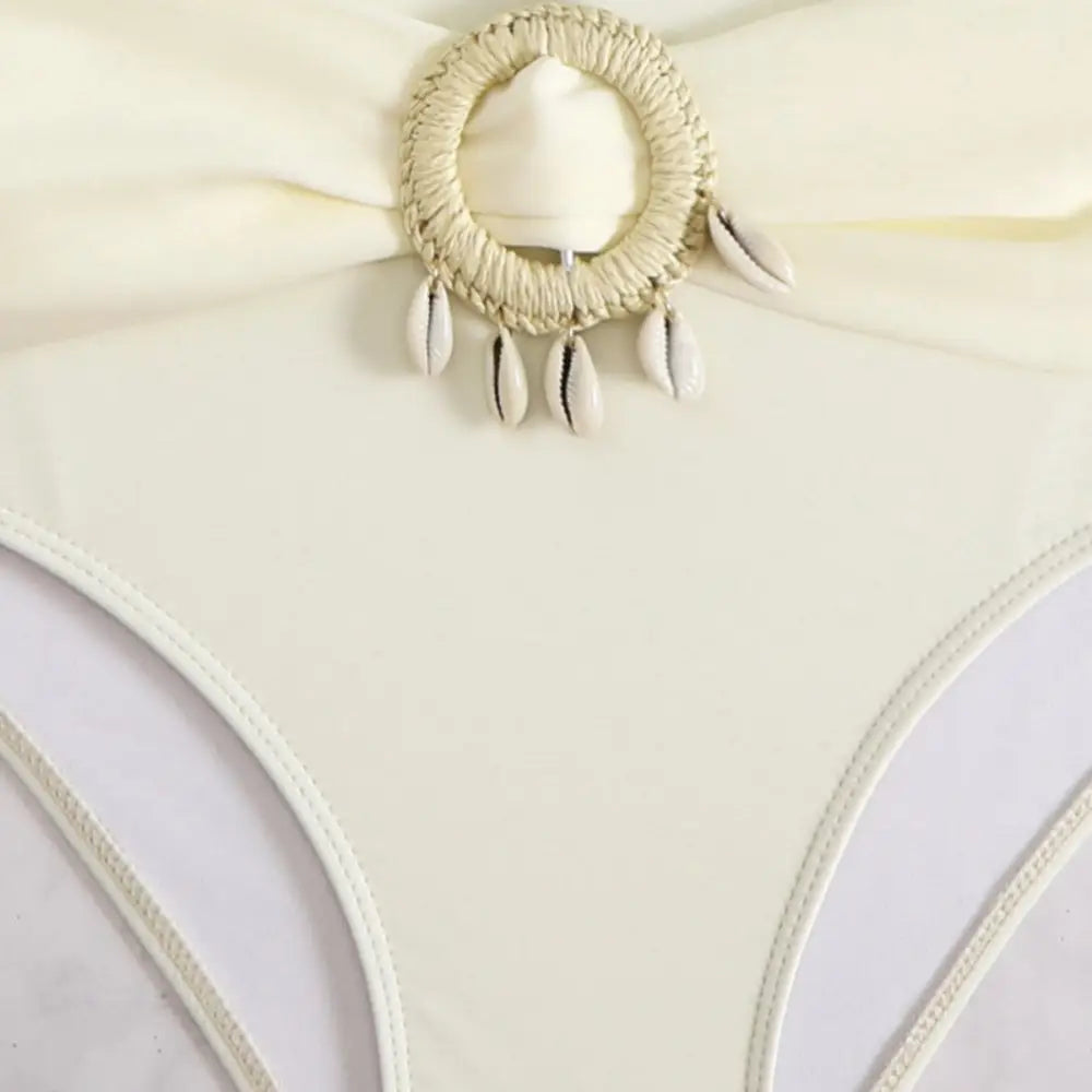 Split Bikini Tassel Sexy Hot Spring Beach Swimsuit