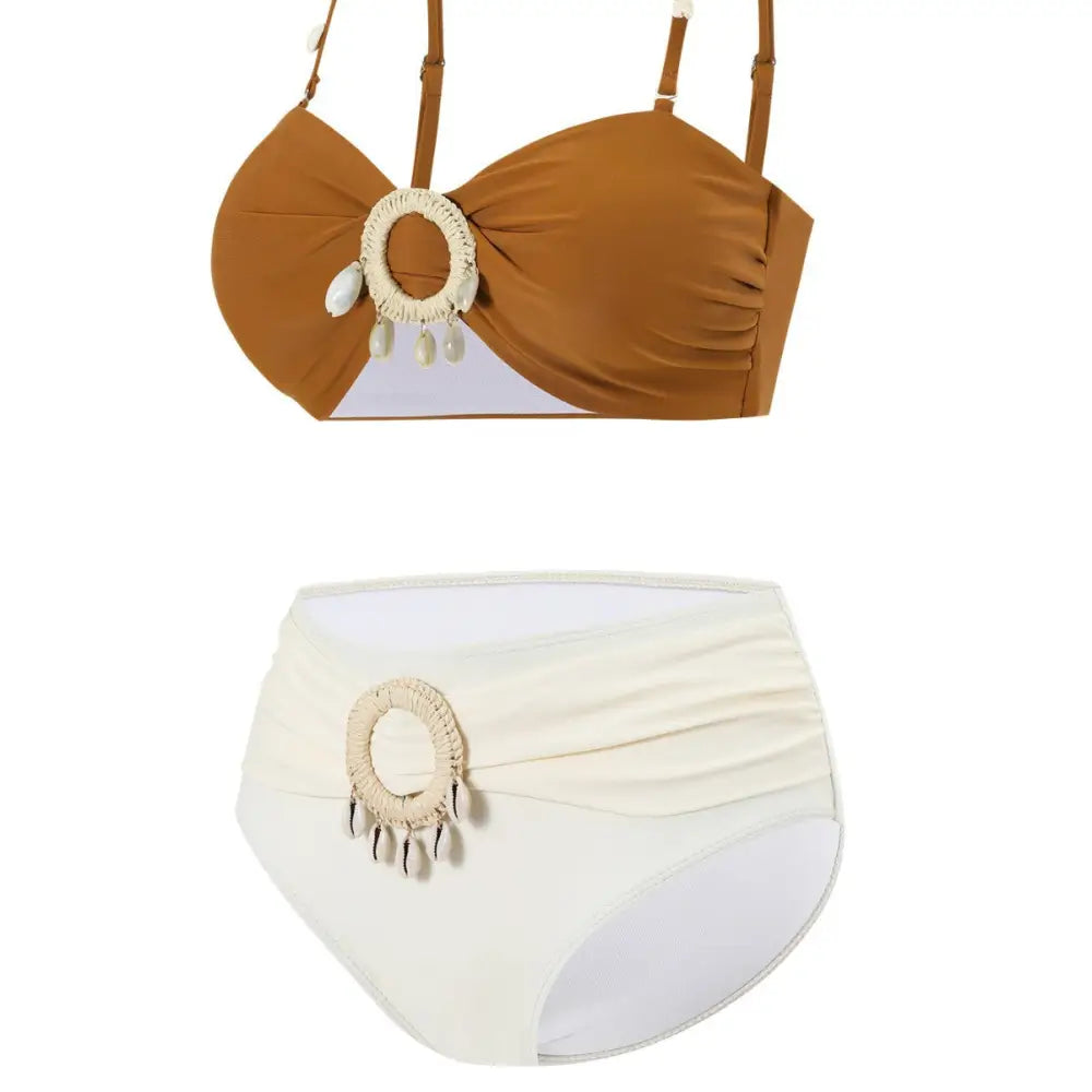 Split Bikini Tassel Sexy Hot Spring Beach Swimsuit