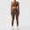 Sports Underwear Gathers Back Yoga Bra Fitness Suit For Women - Iced coffee Set / S