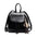 Square Soft PU Handbag with Pendant and Sandwich Pocket - Pendant Black