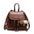 Square Soft PU Handbag with Pendant and Sandwich Pocket - Pendant Brown