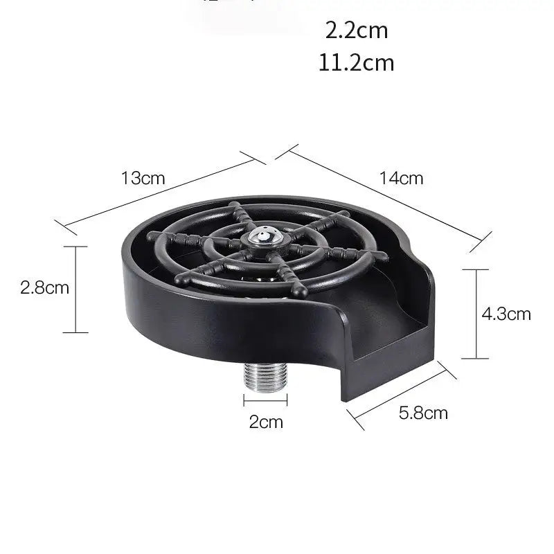 Stainless Steel One Hand Cup Rinser with High Pressure Nozzle