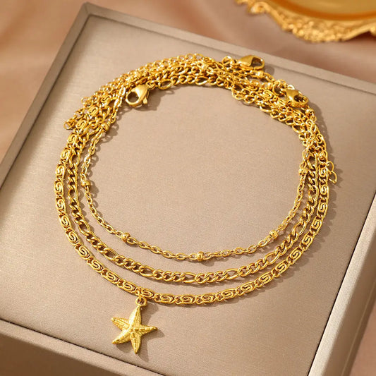 Starfish Chain Anklet