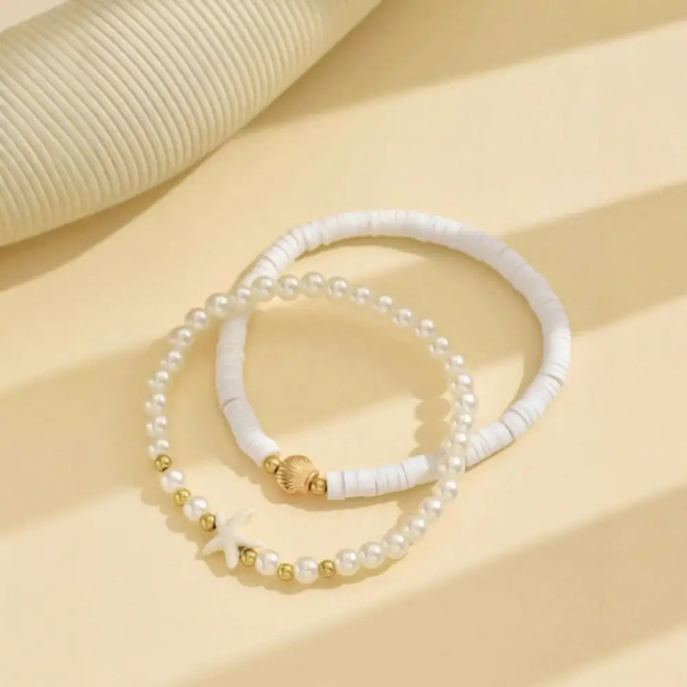 Stellar Pearl Twin Anklet - Five Star Radiance - AF733