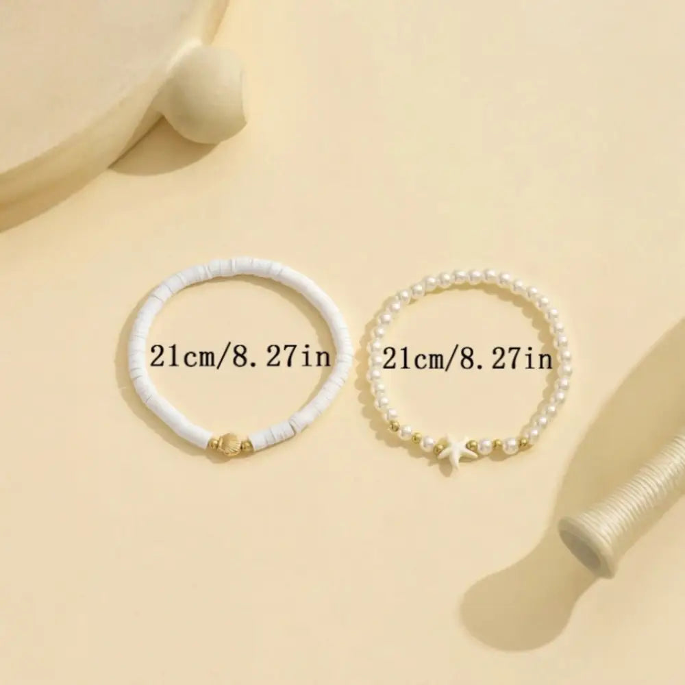 Stellar Pearl Twin Anklet - Five Star Radiance - AF733