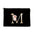 Striped Polyester Storage Bag with Alphabet Print Breathable and Waterproof - M