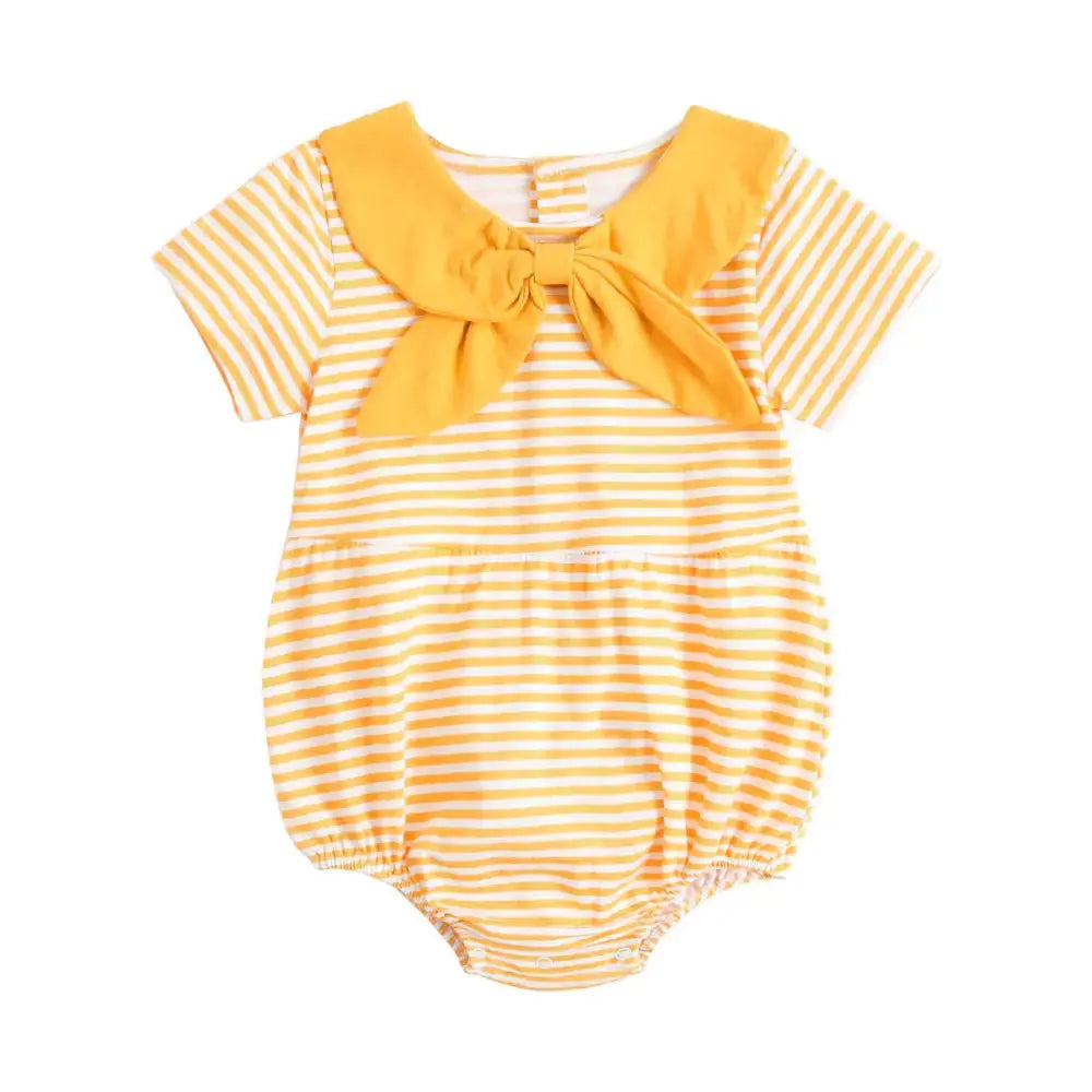 Stripey Newborn Onesie - Yellow / 0to6M