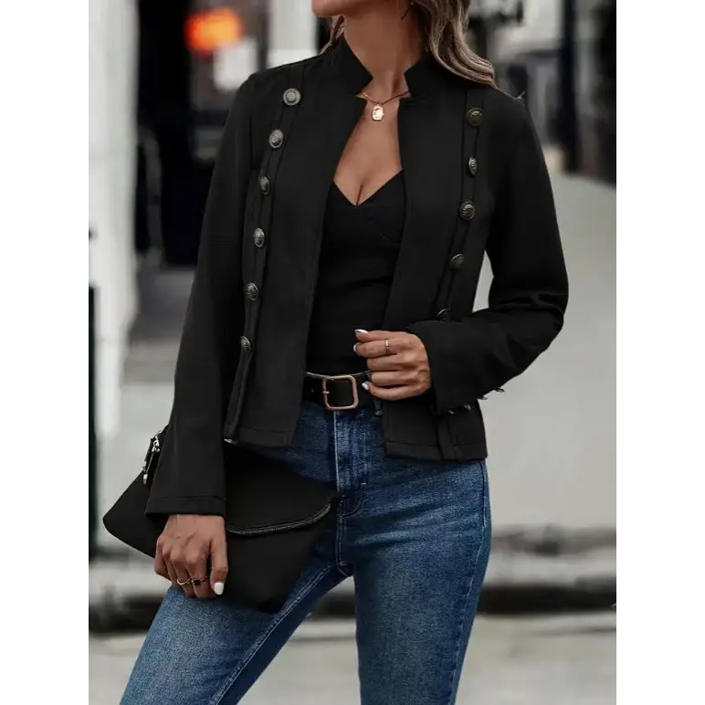 Suede Retro Double Breasted Jacket - 4
