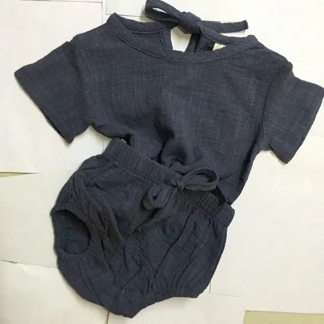 Summer Breezy Set - Infant’s Shirt & Shorts - 3 / 6M
