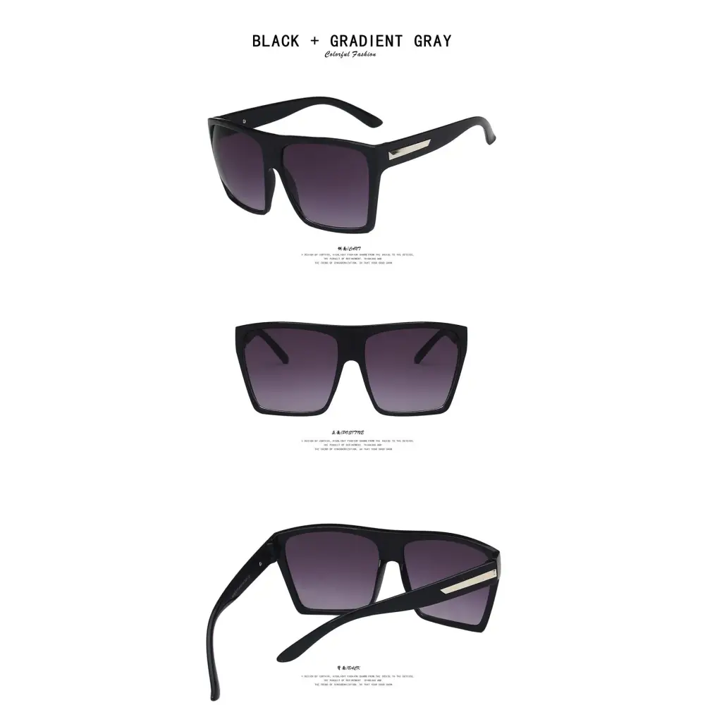 SunFrame Custom XL: Personalized Large Rim Shades - Bright Black And Gray