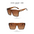 SunFrame Custom XL: Personalized Large Rim Shades - Leopard Print Double Tea